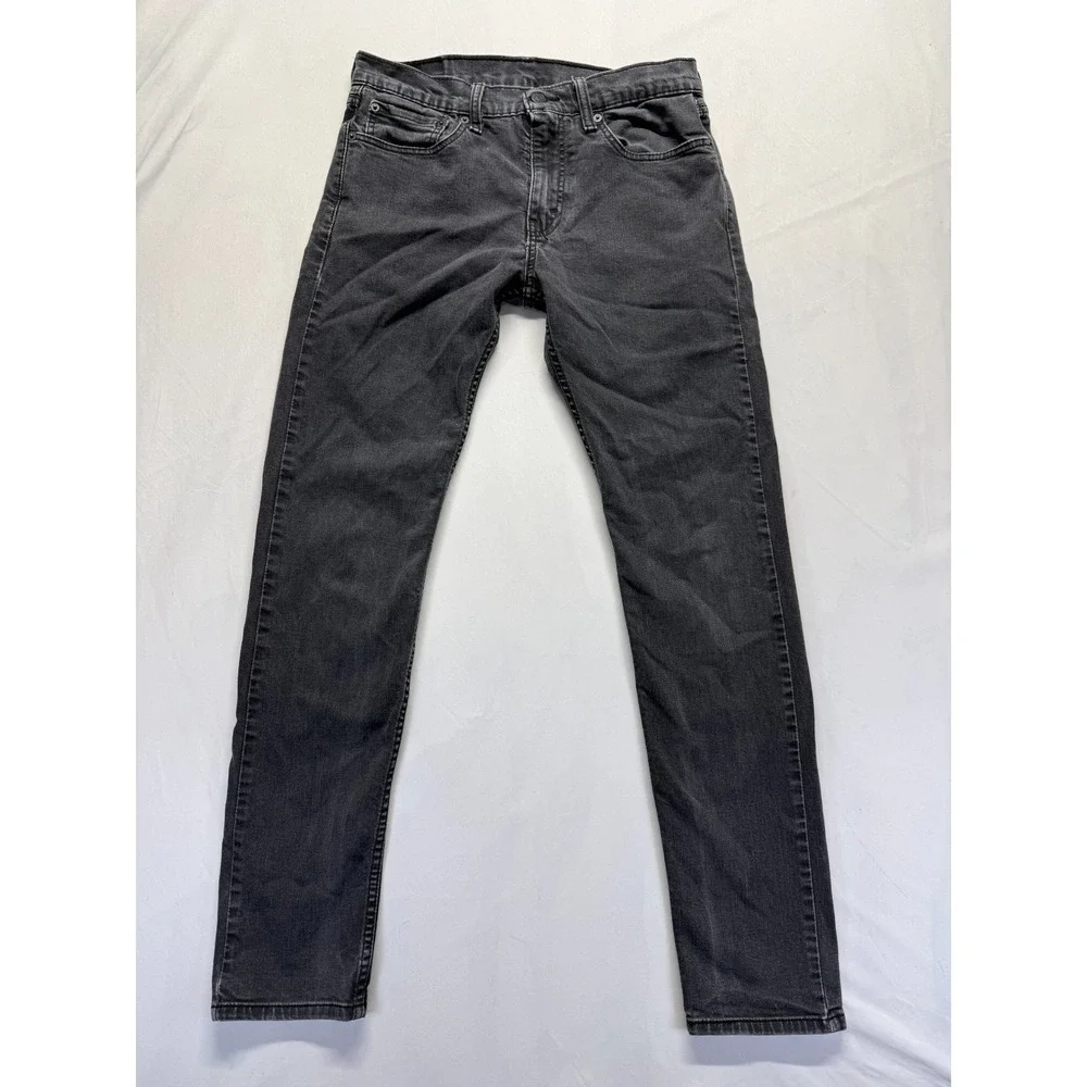 Levi's 512 Skinny Jeans Mens 32x34 (Fits 31x32) Dark Gray Denim Mid Rise Outdoor